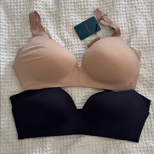 Tommy John’s Seamless Strapless Convertible Bra - Black & Nude Sz 38 C